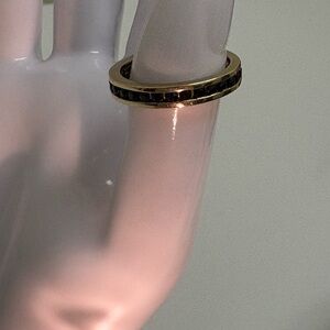 Elegant Blue Sapphire Women's Gold Ring